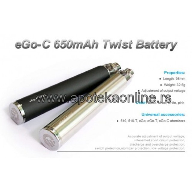 JOYETECH eGO-C TWIST 650 mAH - Online Apoteka JOYETECH eGO-C TWIST 650 mAH